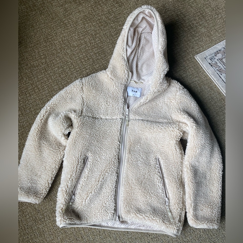 Ariztia TNA Sherpa fleece zip up hoodie